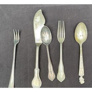 Vintage Victorian Silverware 5 Pieces Charlie McCarthy Spoon Duchess & More! -C4